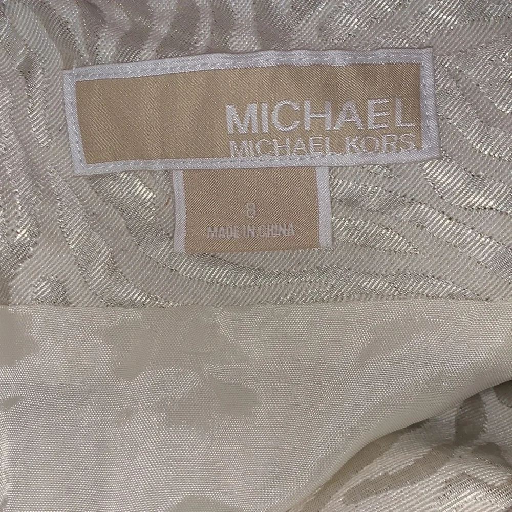 Michael Kors zebra print dressy shirt size 8 - Picture 9 of 11